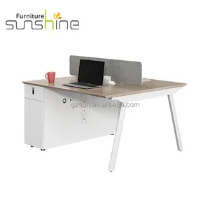 L Shaped Standing Staff Office Desk Freely Seat Combination Wood Home Office Partitions Table Desk