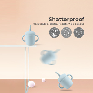 <span class=keywords><strong>Gobelet</strong></span> d'apprentissage en silicone pour bébé et enfant avec paille, anti-fuite à <span class=keywords><strong>360</strong></span>°, réutilisable - Product Image 6
