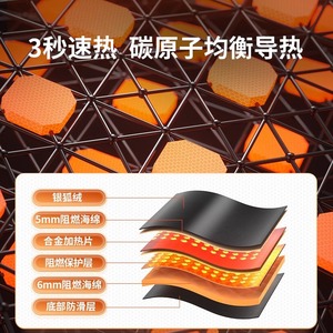 Car Seat <b>Heating</b> Cushion 12V 24V Electric Winter Heated Seat Pad Slim Waist Mesh Fabric Single Seat - Product Image 3