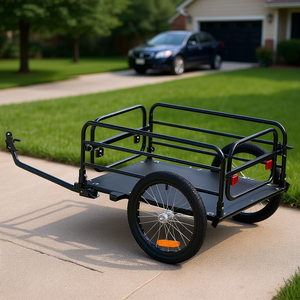 Carrito de Bicicleta Plegable con Capacidad para 160 Libras, Remolque de Carga Universal con Enganche Compacto - Product Image 2