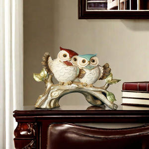 שרף אוהבי ינשוף בית סלון טלוויזיה ארון הסימולציה קישוט חיות תפילה פסל - Product Image 2