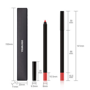 محدد شفاه نباتي مقاوم للماء قابل للتخصيص بعلامة خاصة، محدد شفاه بني كريمي قابل للسحب للاستخدام الشخصي - Product Image 5