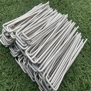 यू आकार 4 इंच लंबाई के परिदृश्य स्टेपल कठोर एंटी-जंग जस्ती लोहे के परिदृश्य स्टेपल मजबूत नाखून - Product Image 2