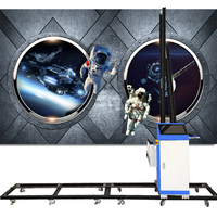 Máquina de pintura Vertical DX10, doble cabezal de pulverización, azulejos de cerámica, paredes de vidrio, impresora de pintor directo a la pared, efecto 3D UV