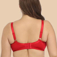 Tallas grandes Figura completa Cobertura completa Copa completa Sujetador grande Copa grande Tamaño grande Sujetador de encaje rojo grande para mujer gorda
