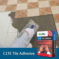 Adhésif pour carrelage cimentaire C1TE à base de ciment modifié aux polymères blanc et gris, directement de l'usine, 20 kg