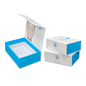 Custom Small Embossed <b>Book</b> Shape Magnetic Cardboard Packaging with Recycled Materials Sponge Liner for Facial Massage Bottles - Product Image 4