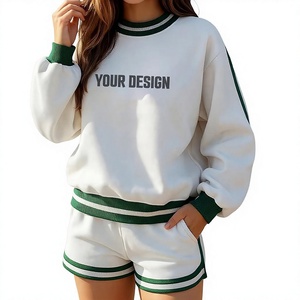 High Quality Custom <b>American</b> Retro <b>Hoodie</b> Mockneck Organic Cotton Sweatshirts Crew Neck Midriff Woman Sweatshirts - Product Image 1