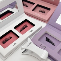 Cils Magnétiques Végans Réutilisables, Nouveaux Faux Vison Fins Aspect Naturel, Bande de Coton Noire, Étiquette Privée