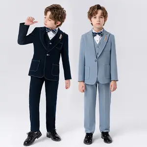 Wholesale Children's suit gentlemen's boys formal suit 6pcs children's photography piano hosting banquet performance suit set