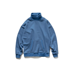 Logo Personalizzato di alta Qualità Loose Fit Unisex In <span class=keywords><strong>Cotone</strong></span> <span class=keywords><strong>Biologico</strong></span> Maglia A Manica Lunga Stand Collo <span class=keywords><strong>Felpa</strong></span> - Product Image 2