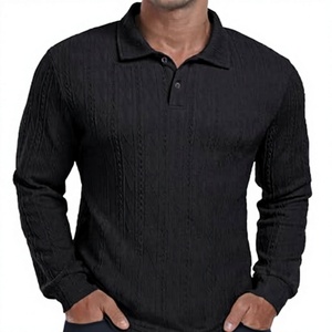 Camisa de Golf de Manga Larga para Hombre, Tejido Sólido, Tecnología OPTI-Dri, Protección Solar, 100% Poliéster, 180g, Talla Extra Grande, Transpirable, Venta al Por Mayor - Product Image 2