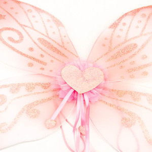 Phụ Kiện Tiệc Tùng & Lễ Hội Theo Yêu Cầu Của Nhà Máy Cho Trẻ Em Bé Gái Trang Phục Cánh Tiên Bướm Nylon Lấp Lánh Màu Xanh Lá Cây Hình Trái Tim Diễu Hành - Product Image 5