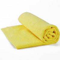 Chiffons de nettoyage en microfibre OEM, serviettes en tissu éponge tricoté, logo personnalisé, étiquette de lavage, emballage en carton souple, plusieurs grammages disponibles