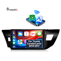 Autoradio Android Podofo 10 pouces pour Toyota Corolla/Levin 2014-2017, Carplay/Android Auto sans fil, 2+64G WiFi GPS, fournisseur OEM