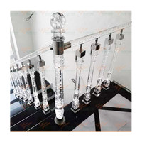 Fournisseur de Foshan : Balustres en cristal transparent Korkulugu russe, balustrades en acrylique, meneurs d'escalier en plexiglas