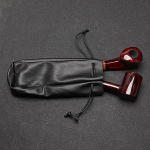 Erliao本革パイプ収納ポーチダブルパイプホルダードローストリングクロージャー付き - Product Image 3