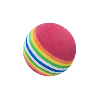 Balle à mâcher en mousse EVA colorée arc-en-ciel pour chat et petit chien