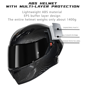 Casque intégral de moto populaire de haute qualité, homologué DOT, personnalisé, avec grande aile arrière et double visière, pour la course sur route - Product Image 2