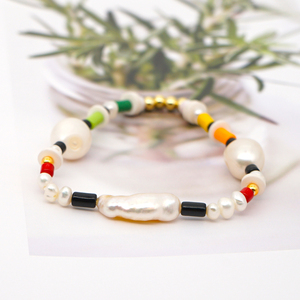 Bracelet en perles <span class=keywords><strong>Miyuki</strong></span> fait main personnalisé 2026, plaqué or, perles d'eau douce, pour femmes, bijoux tendance - Product Image 2