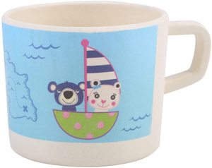 Phân Hủy Sinh Học Hữu Cơ Tái Chế Xách Tay Bền Tre Sợi Tre Trẻ Em Bộ Đồ Ăn Với Mô Hình Động Vật - Product Image 4