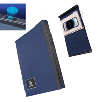 Libreta Electrónica Recargable con Banco de Energía y Cerradura de Huella Digital para Hombre/Mujer, Libreta Inteligente con Banco de Energía