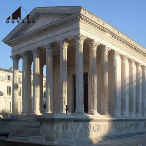 QUYANG Trụ Đá Tự Nhiên Chạm Khắc Bằng Tay Trang Trí Xây Dựng Trong Nhà Sang Trọng Lớn Cột <span class=keywords><strong>Doric</strong></span> Cẩm Thạch La Mã - Product Image 5