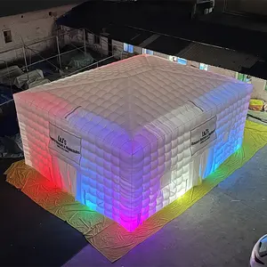 Tenda inflável personalizada para festas Tuoye, barraca inflável branca de LED para casamento ou eventos