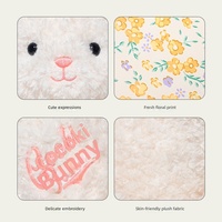Peluche Lapin Ultra Douce, Adorable Poupée Lapin, Compagnon de Douceur, Cadeau d'Anniversaire, Animal en Peluche en Polyester