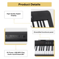MY MUSIC MY-680 61 Key LED Plastic Electronic Digital Piano Keyboard Portable Electric Organ Musical Instrument for Beginners