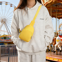 Vente en gros de sac de poitrine pour enfants de couleur unie design personnalisé sac à bandoulière mignon sac de poitrine pour enfants pour promotion