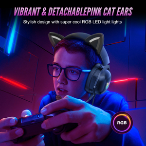 <span class=keywords><strong>Onikuma</strong></span>-auriculares <span class=keywords><strong>X11</strong></span> con cable y cancelación de ruido, cascos con micrófono y usb, led, cat, ps4, colorido - Product Image 4