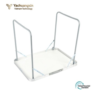 Table pliante en aluminium carrée, design moderne minimaliste style ferme/entrepôt, légère et portable pour l'extérieur - Product Image 6