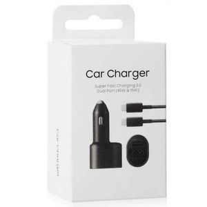 ที่ชาร์จในรถยนต์แบบมืออาชีพ ชาร์จเร็วพิเศษ ช่องเสียบคู่ (45W+15W) พอร์ต USB C สองช่อง สำหรับ Samsung - Product Image 1