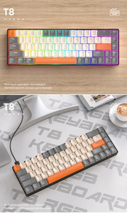 7L RGB 백라이트 유선 게임용 기계식 스위치 휴대용 <span class=keywords><strong>87</strong></span> 멀티미디어 광학 미니 광학 마우스 키보드 콤보 - Product Image 6