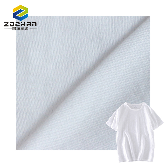 Wholesale 100% Organic Cotton Single Jersey White Eco-friendly Fabric for t Shirt Garment Sportswear