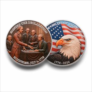 Moneta Commemorativa del 250° Anniversario Americano in Rame 999 Placcata Oro con Statua della Libertà, Moneta da Collezione - Product Image 6
