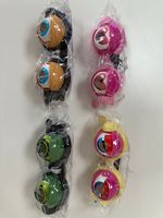 Nouveaux jouets farfelus et amusants : Lunettes effrayantes avec yeux qui clignent, décorations de fête, cadeaux d'Halloween et de Noël pour enfants