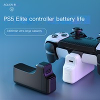 Batterie rechargeable AOLION Gaming 3400mAh sans fil pour PS5 Elite, kit de charge externe à clipser, remplacement pour manette