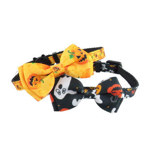 Bonita corbata pajarita y campana Halloween gato <span class=keywords><strong>Collar</strong></span> <span class=keywords><strong>Breakaway</strong></span> hebilla para Kitty seguridad ajustable - Product Image 4