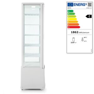 Vetrina Refrigerata Bianca Arktic da 270 Litri, 230V/290W, 556x526x1913mm, Espositore per Prodotti - Product Image 1