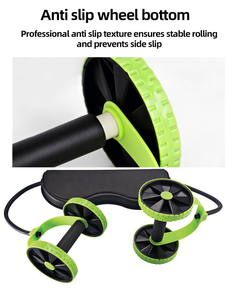 Ruota Addominale Multifunzionale per Palestra Indoor <span class=keywords><strong>con</strong></span> Corda a Doppia Trazione, Nucleo in PP ABS ad Alta Resistenza e Durevole - Product Image 5