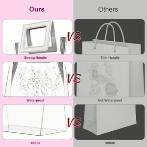 Bolsas de Regalo de PVC Transparentes Reutilizables Personalizadas, Bolsas de Compras Impermeables, Bolsas de Regalo Holográficas Grandes para Bodas - Product Image 2