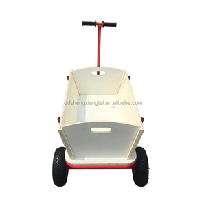 Gerobak kayu anak-anak semua medan dengan pagar merah Ramah Anak keranjang tangan tarik & troli - Product Image 6