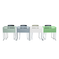 Tables et chaises d'école contemporaines à prix avantageux, garantie 5 ans, pour les étudiants, utilisation en classe, empilables, en plastique et en métal, usage commercial