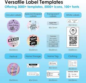 Commercio all'ingrosso ad alta velocità 2 pollici Wireless palmare stampante senza inchiostro blu etichetta del testo logo macchina da stampa codice a barre - Product Image 6