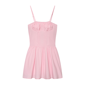 <span class=keywords><strong>Vestido</strong></span> <span class=keywords><strong>Midi</strong></span> Personalizado Primavera 2026 sin Tirantes con <span class=keywords><strong>Espalda</strong></span> Fruncida y Tirantes Finos, sin <span class=keywords><strong>Espalda</strong></span> y Hombros Descubiertos, OEM de Fábrica de Ropa China - Product Image 1