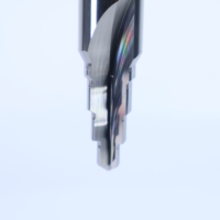 Foret étagé en acier au tungstène non revêtu, multi-diamètres, coupe-trou à 2 cannelures CNC pour perçage de précision sur métal, bois et plastique