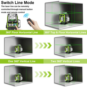 Tự động tự san lấp mặt bằng chéo mức độ laser độ chính xác cao 360 độ Quay 16 dòng 4D 45m tia laser xanh - Product Image 4