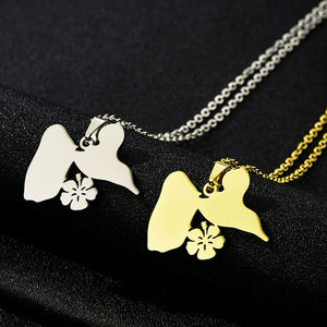 Guadalupe mapa Caribe regalos decoración collar joyería accesorio Guadalupe bandera colgante joyería Metal recuerdo Guadalupe - Product Image 5